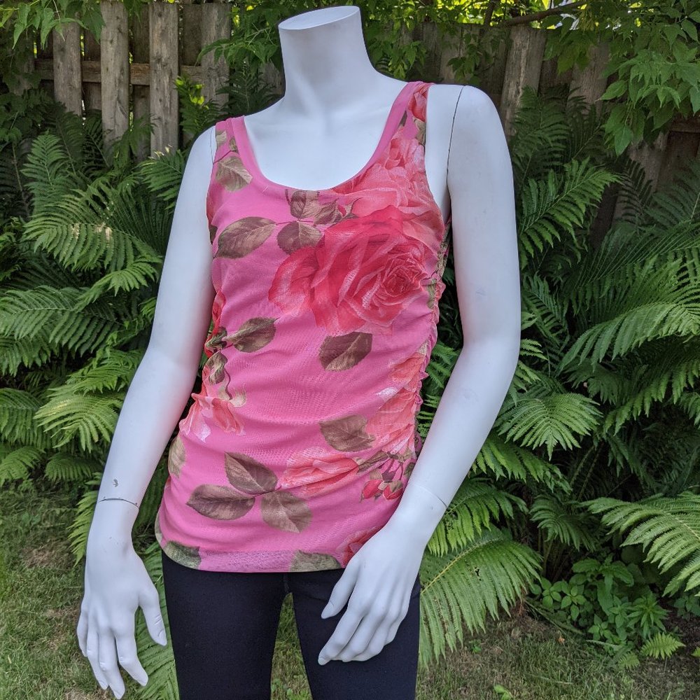 Italian Brand Rose Print top
